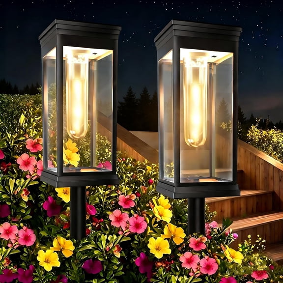 8 Pack Solar Pathway Lights Outdoor,IP65 Waterproof - Bright Solar Lights Outdoor,Auto On/Off Pathway Lights Solar Powered,Solar Path Lights for Walkway Driveway Garden