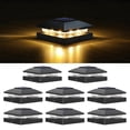 thumbnail image 1 of 8 Pack Solar Post Cap Lights, 4x4 Outdoor LED Fence Post Cap Lights, Solar Powered Deck Lights for Dock Waterproof, fit for Wooden/Vinyl Posts, 1 of 7