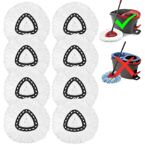 8 Pack Spin Mop Refill - Replacement Head Compatible with O cedar, Microfiber Spin Mop Refills,clean the floor. Easy Floor Cleaning Mop Head Replacement - Bonison