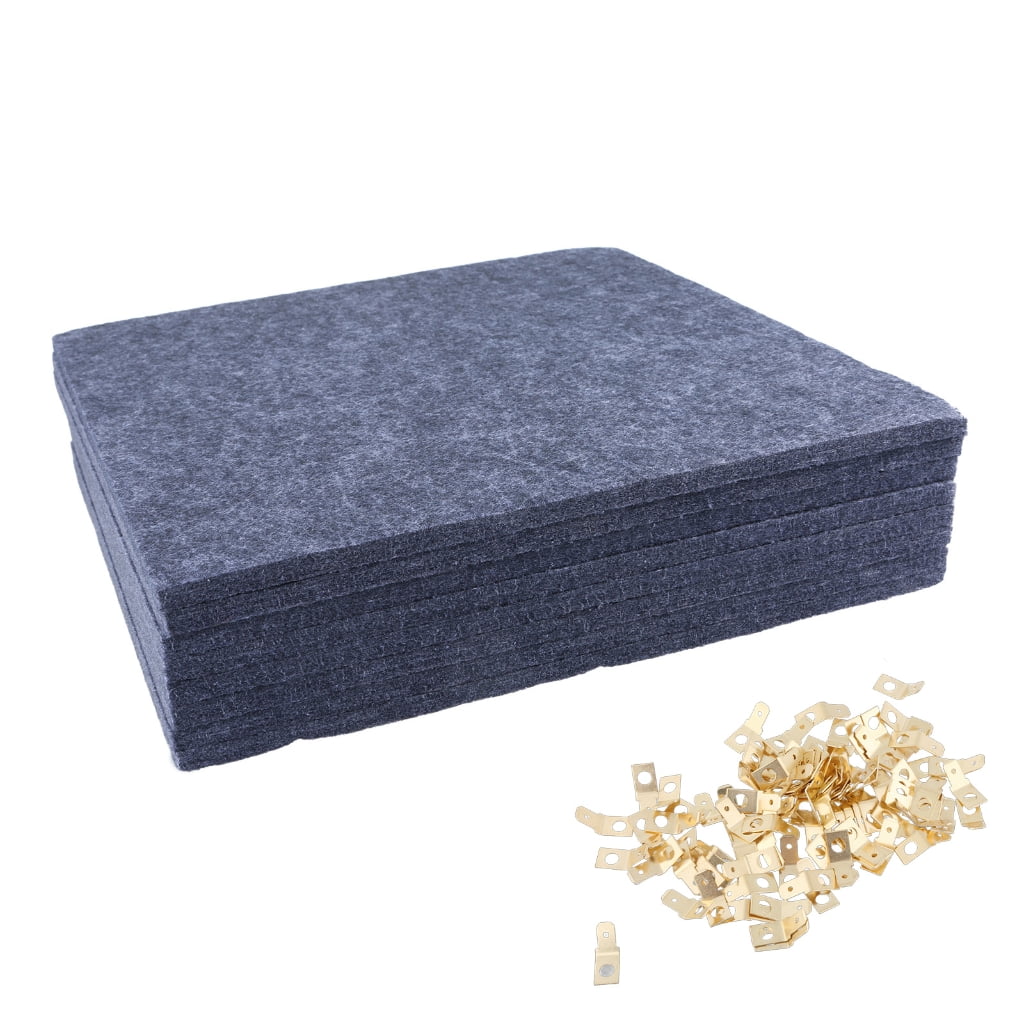 8 Pack Square Felts Corks Boards Tile 11.8"x11.8" Wall Bulletin Boards with Push Pin