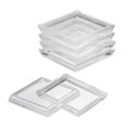 thumbnail image 1 of 8 Pack Square Furniture Caster Cups, 1-7/8" Plastic Furniture Pads, 1 of 7