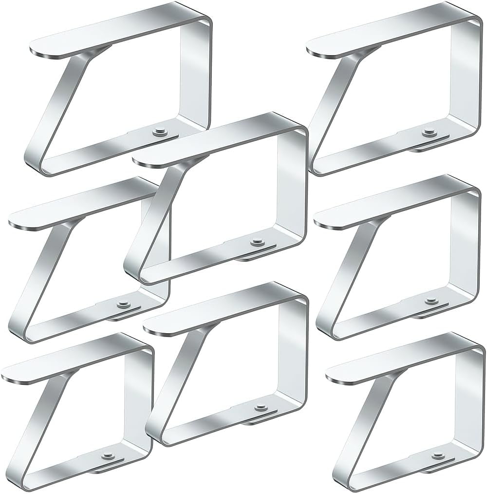 8-Pack Stainless Steel Tablecloth Clips | Heavy-Duty Table Cover Clamps ...