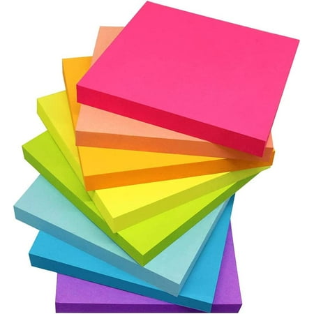 (8 Pack) Sticky Notes 3x3 Inches,Bright Colors Self-Stick Pads, Easy to Post for Home, Office, Notebook, 80 Sheets/pad