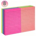 Sticky Note Phd 8 Pack Sticky Notes, 4x6 in Lined Large Note Paper with Lines, 50 ...
