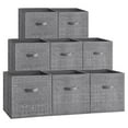 thumbnail image 1 of 8 Pack Storage Cubes 13-Inch Non-Woven Fabric Bins with Double Handles Closet Organizers for Shelves Gray, 1 of 6
