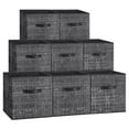 thumbnail image 1 of 8 Pack Storage Cubes 13-Inch Non-Woven Fabric Bins with Double Handles Closet Organizers for Shelves Ink Black, 1 of 6