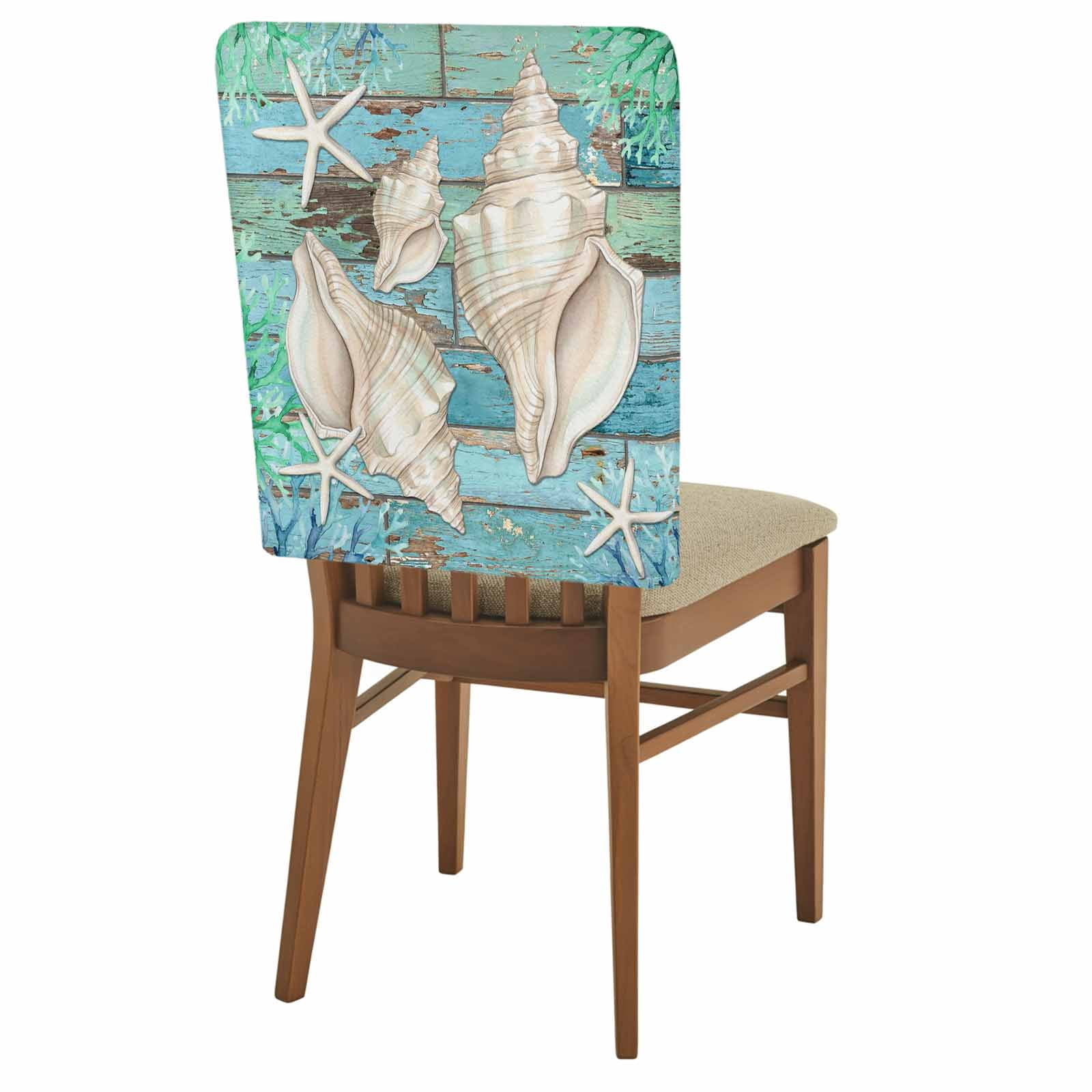 8 Pack Summer Marine Life Chair Back Covers Watercolor Conch Ocean 8-pack-summer-marine-life-chair-back-covers-watercolor-conch-ocean
