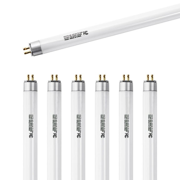 8 Pack T5 Fluorescent Bulbs,21 " Linear Tube Lights,13W Warm White 3000K,G5 Bi-Pin Base,1100 Lumens,for Under Cabinet Lighting,Closet Fixtures