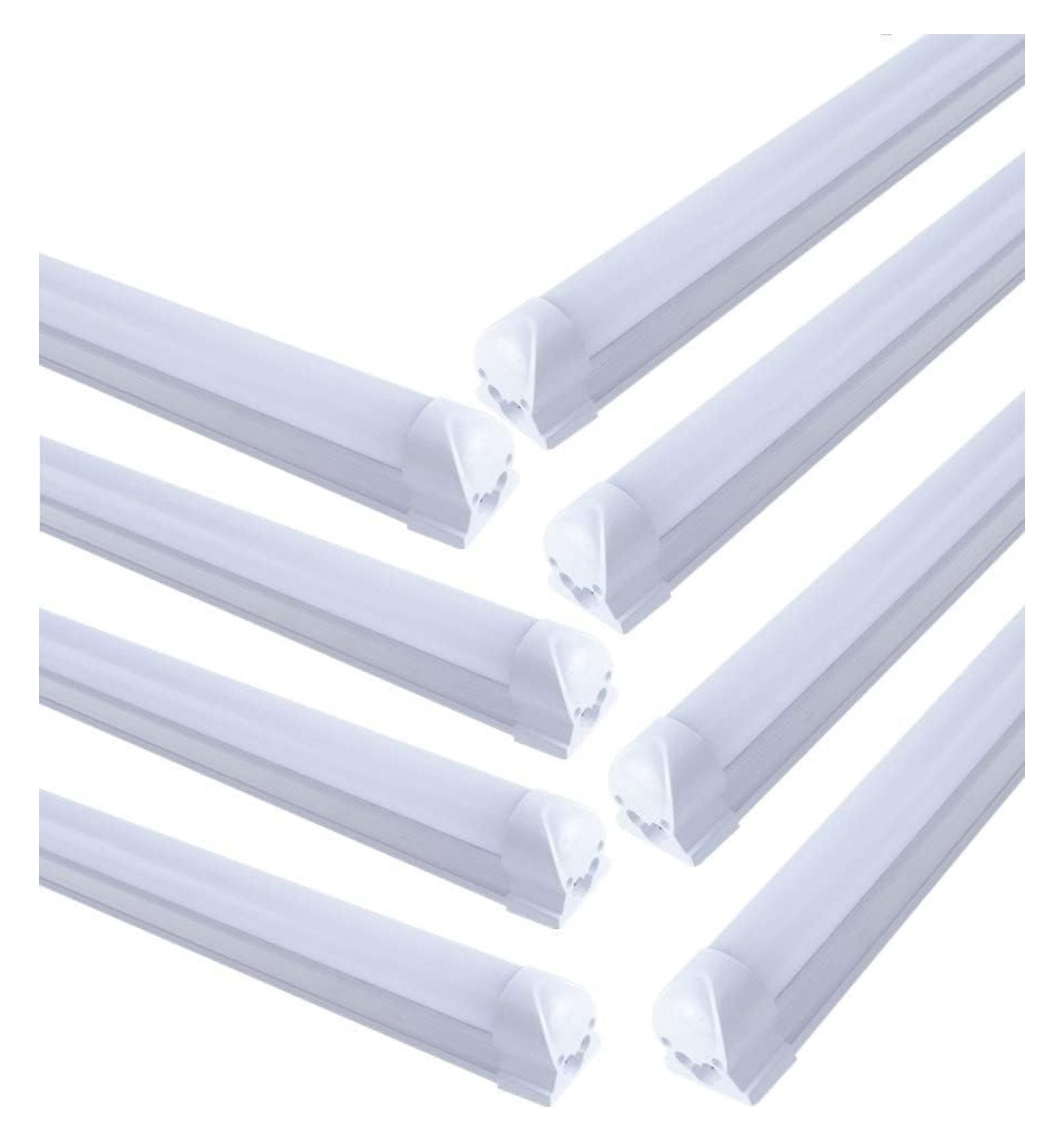 8-Pack 4ft LED Shop Lights - 5000K Daylight, Utility Ceiling Lighting, Made In USA