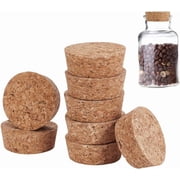 8 Pack Tapered Cork Stoppers 1.85 to 2.09 Inch Large Wooden Softness Conical Replacement Bottle Plugs Tightly Seal