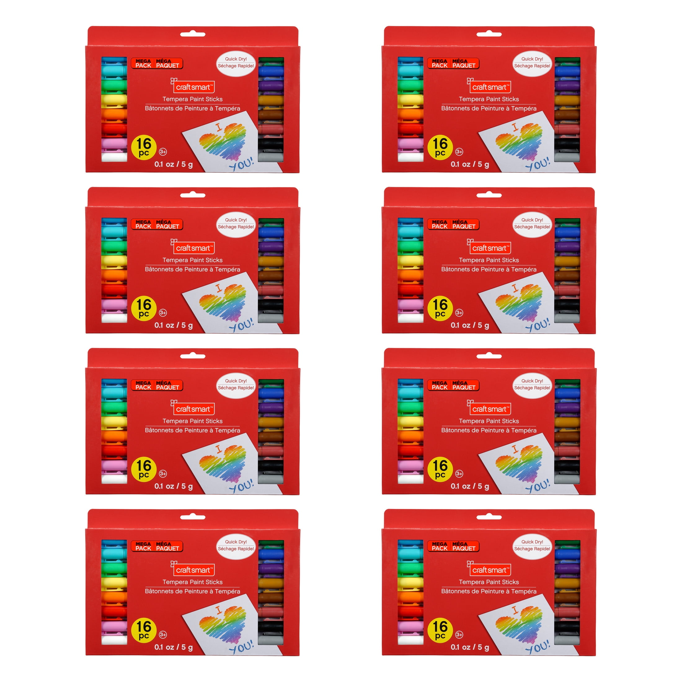 Craft Smart Tempera Paint Sticks, 8 Pack