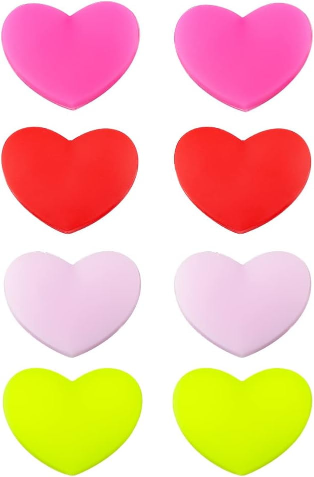 8 Pack Tennis Racquet Dampeners, Heart Shape Rubber Tennis Racket Damper Shock Absorber, Tennis