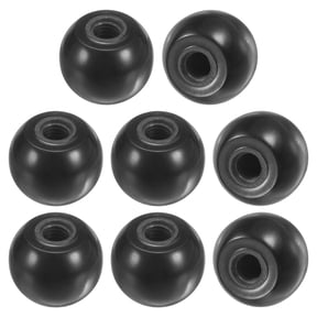 8-Pack Threaded Ball Knobs, M5 Female Thread 16mm Dia. Thermoset Phenolic Lever Handle [Black]