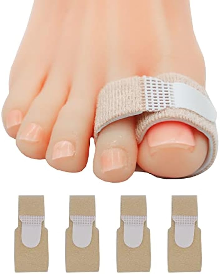 8Pack Toe Bandage Protectors, Toe Orthotics for Overlapping Toes, Toe Splints for Curved Toes