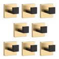 thumbnail image 1 of 8 Pack Towel Hooks Wall Mounted, Stainless Steel Robe Hook for Bathroom, Bedroom, Kitchen - Modern Design, Space Saving, Easy Installation, 1 of 4
