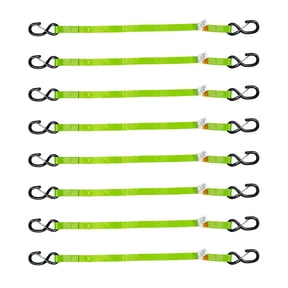 (8 Pack) Trailer Door Limit Strap 32 Inch Long 800 lbs WLL Safety Green Webbing for Opening Swing Doors