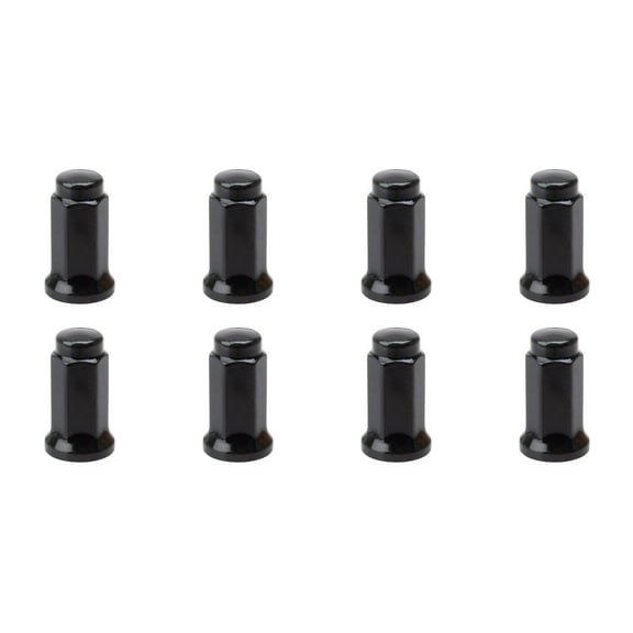 (8 Pack) Tusk Flat Base Lug Nut 10mm x 1.25mm Thread Pitch w/14mm Head Black For Arctic Cat 550 XR XT 2015