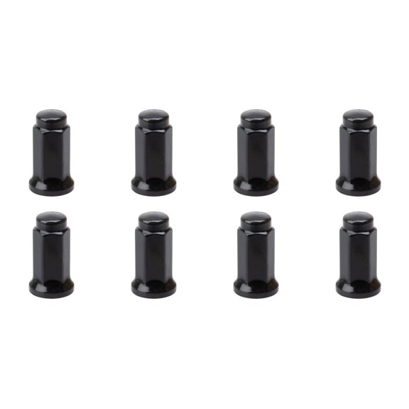 (8 Pack) Tusk Flat Base Lug Nut 10mm x 1.25mm Thread Pitch w/14mm Head Black For Arctic Cat Alterra 500 TRV 2017