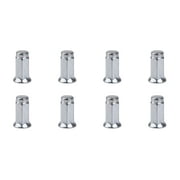 HYWYS (8 Pack) Tusk Flat Base Lug Nut 10mm x 1.25mm Thread Pitch w/14mm Head Chrome For Can-Am Renegade 570 2016-2022