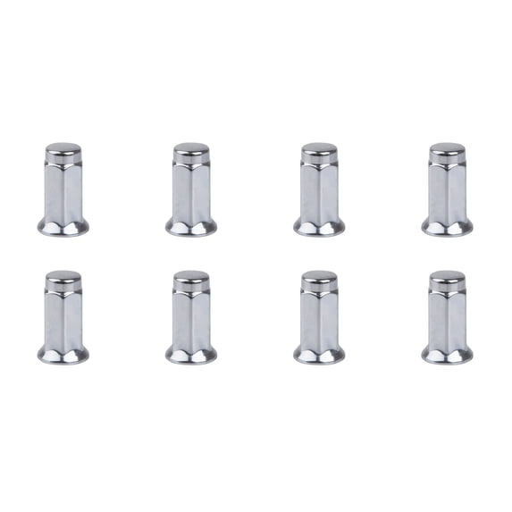(8 Pack) Tusk Flat Base Lug Nut 10mm x 1.25mm Thread Pitch w/14mm Head Chrome For Honda RANCHER ES 400 4x4 2004-2006