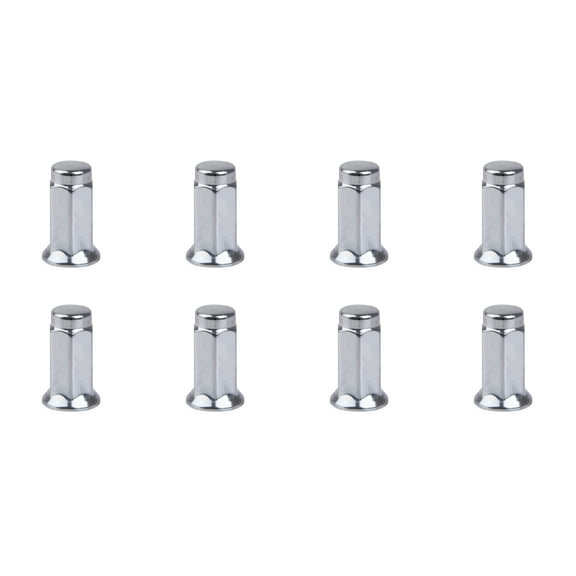 (8 Pack) Tusk Flat Base Lug Nut 10mm x 1.25mm Thread Pitch w/14mm Head Chrome For Honda TRX 250 RECON ES 2002-2009,2011-2014,2016-2022