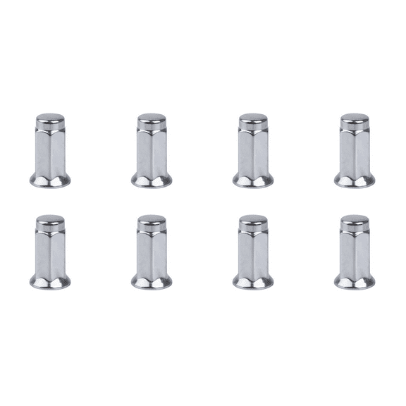 (8 Pack) Tusk Flat Base Lug Nut 10mm x 1.25mm Thread Pitch w/14mm Head Chrome For Honda TRX 450R 2004-2009