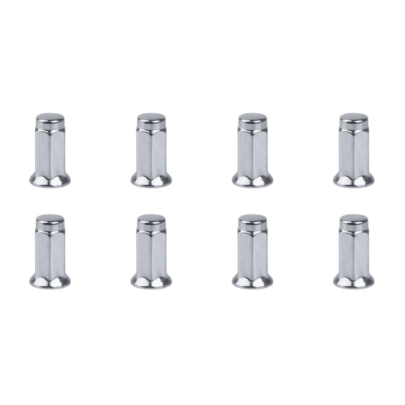 (8 Pack) Tusk Flat Base Lug Nut 10mm x 1.25mm Thread Pitch w/14mm Head Chrome For Honda TRX 700XX 2008-2009