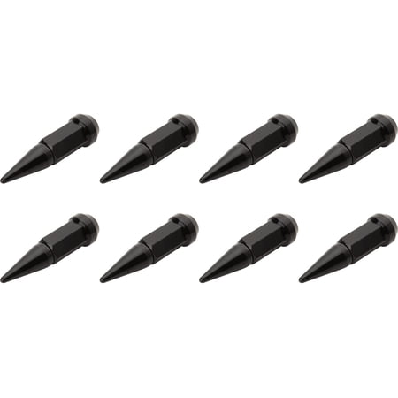 (8 Pack) Tusk Spike Tapered Lug Nut 12mm x 1.25mm Thread Pitch Black For Yamaha Wolverine RMAX2 1000 2021