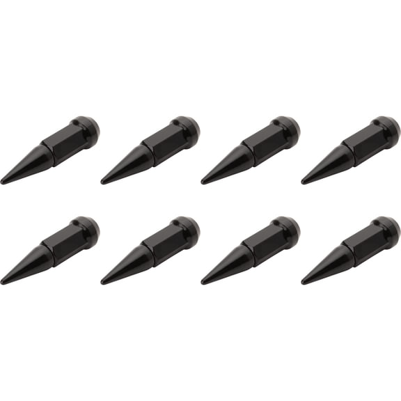 (8 Pack) Tusk 2051370001-3705d7-8X Spike Tapered Lug Nut 12mm x 1.50mm Thread Pitch Black For Polaris RZR XP Turbo S 2018-2021