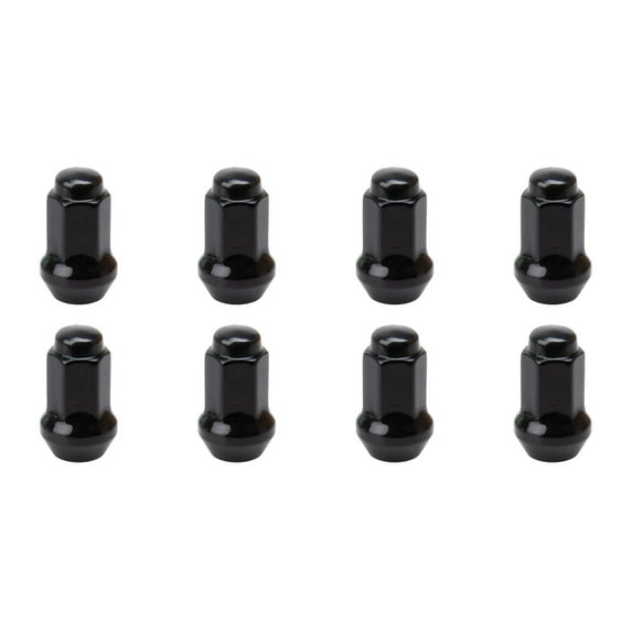 (8 Pack) Tusk Tapered Lug Nut 10mm x 1.25mm Thread Pitch w/14mm Head Black For Suzuki King Quad 750AXi Power Steering SE Camo 2022-2024