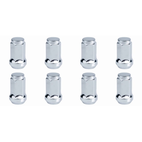 (8 Pack) Tusk Tapered Lug Nut 3/8 inch with 14mm Head Chrome for Polaris RZR 4 800 2010-2014