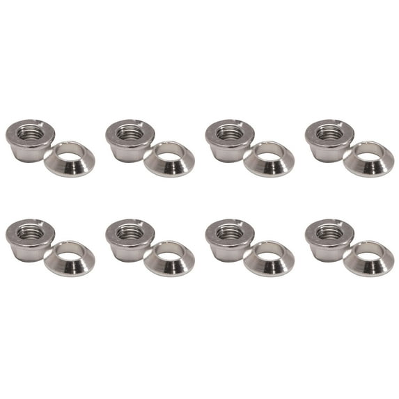 (8 Pack) Tusk Universal Chrome Flange/Tapered Locking Lug Nut 10mm x 1.25mm Thread Pitch For CAN-AM Maverick 1000 XC 2016-2018