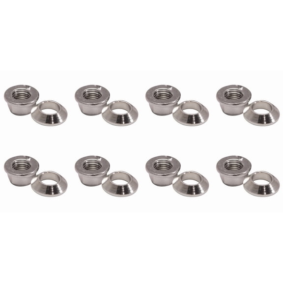 (8 Pack) Tusk Universal Chrome Flange/Tapered Locking Lug Nut 10mm x 1.25mm Thread Pitch For CAN-AM Rally 200 2x4 2007