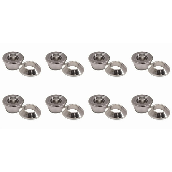 (8 Pack) Tusk Universal Chrome Flange/Tapered Locking Lug Nut 10mm x 1.25mm Thread Pitch For HONDA RUBICON 500 GPS 4x4 2004-2009