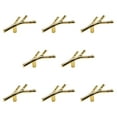thumbnail image 1 of 8 Pack Twig Knobs Tree Branch Handles Drawer Knobs Zinc Alloy Pulls Furniture Dresser Pull Handles Door Knobs For Cabinets - golden, 1 of 6