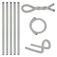 thumbnail image 1 of 8-Pack Twist Rubber Ties, 17-Inch EVA Foam Reusable Bendable Rubber Twist Ties for Bundling Cords/Wires/Cables [Grey], 1 of 7