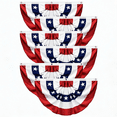 thumbnail image 1 of 8 Pack USA Pleated Fan Flag, 1.5 X 3 Feet American Bunting Flag Patriotic Half Fan Banner Flag Decoration, 4th of July Memorial Day Independence Day Fourth July Outdoor Decor, 1 of 9