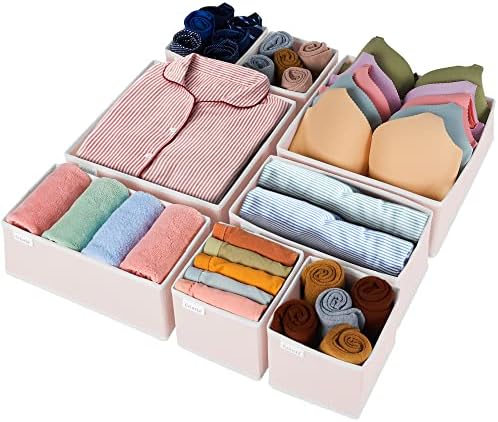 8 Pack Underwear Drawer Organizer, Drawer Organizer Clothes, Foldable ...