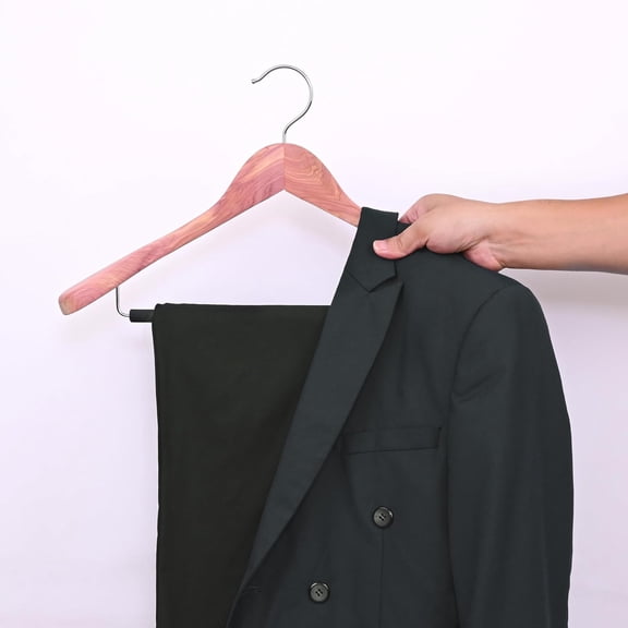 8 Pack Unfinished American Red Cedar Wooden Coat Suit Hangers