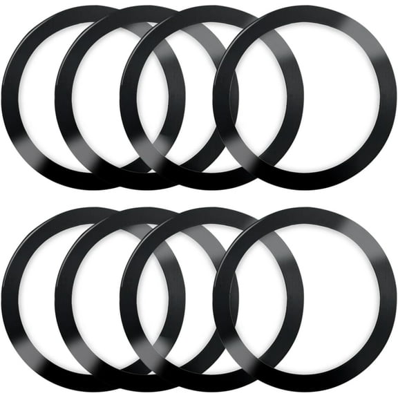 8 Pack Universal Metal Rings Sticker Compatible for Magsafe Magnetic Wireless Charger iPhone 15 14 13 12 Pro Mini Max Galaxy, Ultra-Thin Car Charger Conversion Accessories (NO Magnet), Silver