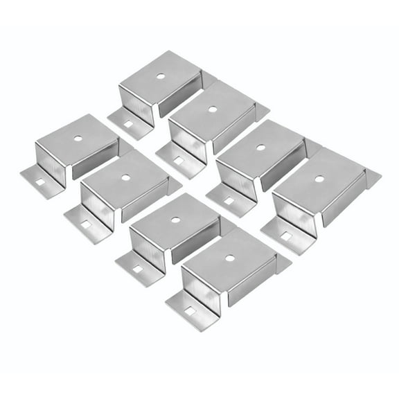 (8 Pack) Utility Trailer Bolt On Stake Pocket Bracket 3" x 1-1/2" Fits a Standard 2x4, Trailer Truck, Board Holder, Zinc Coated, Flatbeds