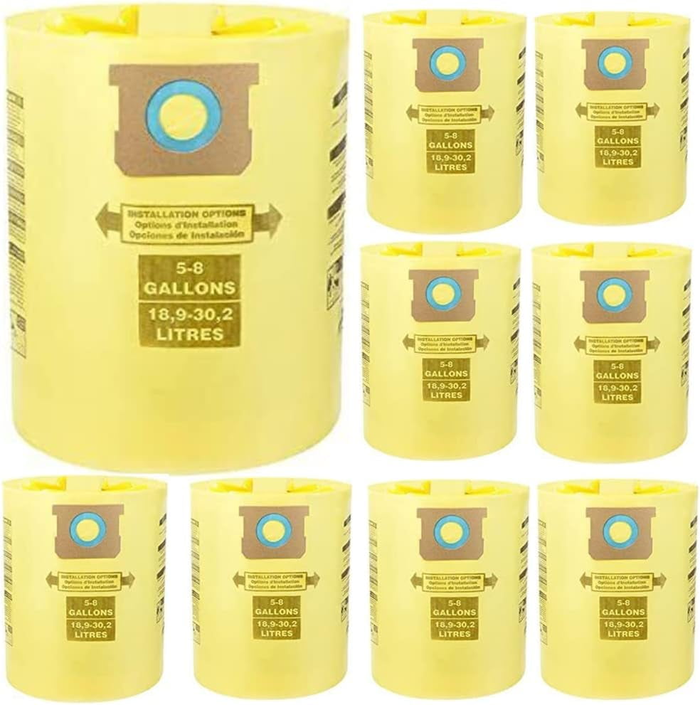 Shop Vac Type E 5 6 8 Gallon 9066100 Vacuum Cleaner Bags By DVC Made In