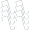 thumbnail image 1 of 8 Pack Vinyl Fence Hooks Patio Hooks - 2 x 6 inch/ 3 x 8 inch, Hangers for Indoor & Outdoor Hanging Lights, Plants & Planters, Bird Feeder, Decorations, Sprinkler, Hose …, 1 of 6