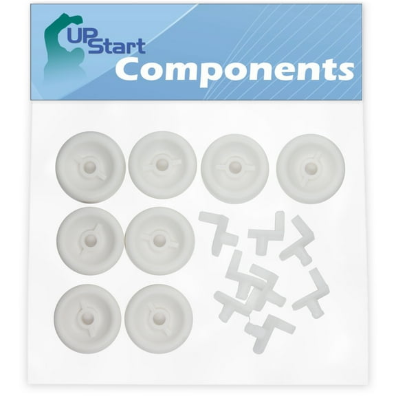 8-Pack WD35X21038 Lower Rack Wheel Kit Replacement for General Electric GSC3500R15BB Dishwasher - Compatible with WD35X21038 Lower Rack Roller Wheel - UpStart Components Brand