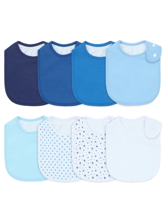 8-Pack Waterproof Baby Bibs for Boys & Girls Soft and Absorbent Bandana Drool Bibs Set for Infant 0-12 Months