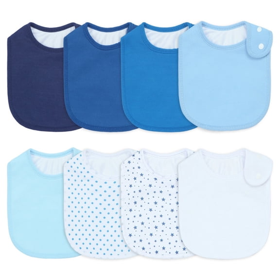 8-Pack Waterproof Baby Bibs for Boys & Girls Soft and Absorbent Bandana Drool Bibs Set for Infant 0-12 Months