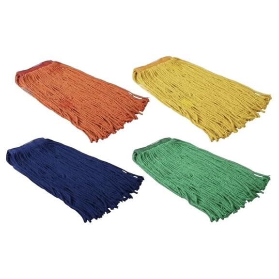 8 Pack Wet Mop Replacement, 4-Ply Synthetic Yarn 500 Grams Capacity Heavy Duty Cut End String Mop Head, 1-Inch-Wide Headband for Home, Industrial, and Commercial Use
