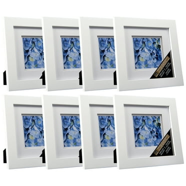 8 Pack: White 5" x 5" Gallery Frame with Double Mat by Studio Décor®