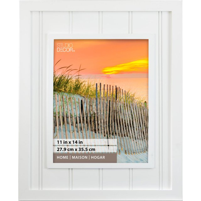 8 Pack White Beadboard 11" x 14" Frame, Home by Studio Décor