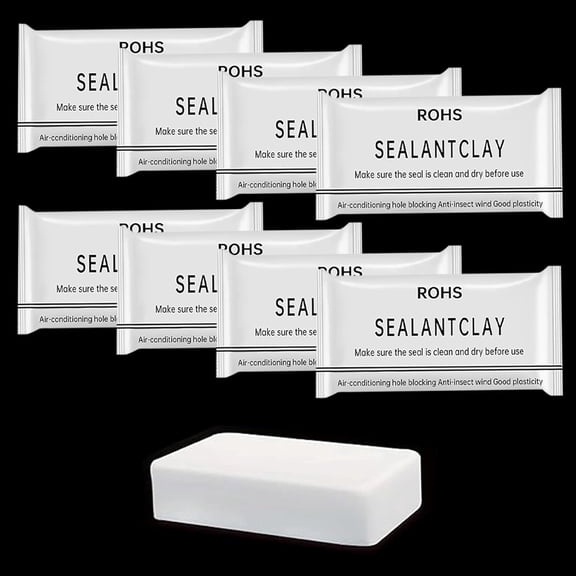 8-Pack White Seal Putty Waterproof Duct Seal Repair Sealing Clay, Quick Mending Mud for Drain Connection,Air Conditioning Hole, Wall Hole